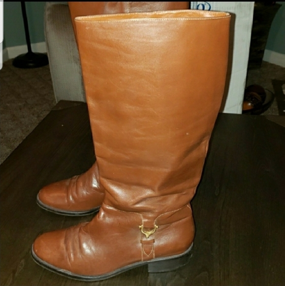 Vintage Etienne Aigner Leather Derby Riding Boots - Picture 5 of 8